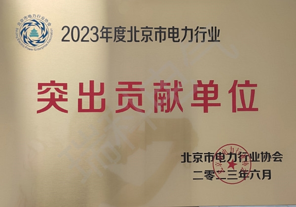 2023年度北京市電力行業突出貢獻單位